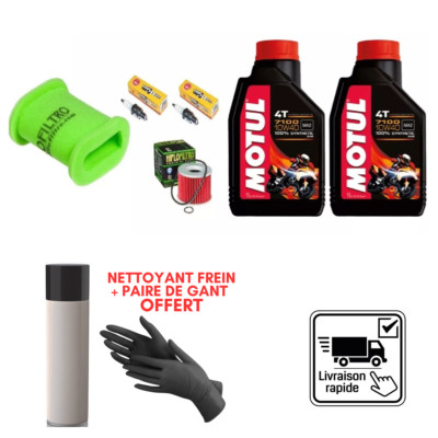 Wartungskit Kerzenfilter Kawasaki EL 250 Eliminator 1988-95 Öl Motul 7100