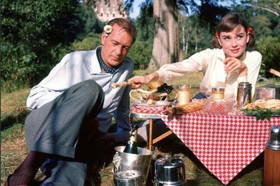 Audrey Hepburn Gary Cooper Love In The Afternoon Picnic photo 8x10