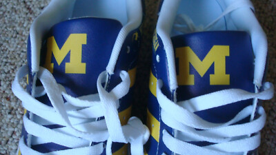 adidas gazelle silver green womens Michigan Wolverines NCAA Mens Gradient Midsole White Sneakers