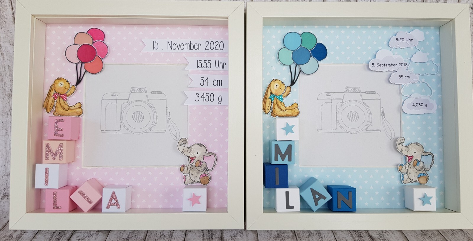 Babyrahmen zur Geburt, Bilderrahmen, Geburtsgeschenk, Babygeschenk, Baby