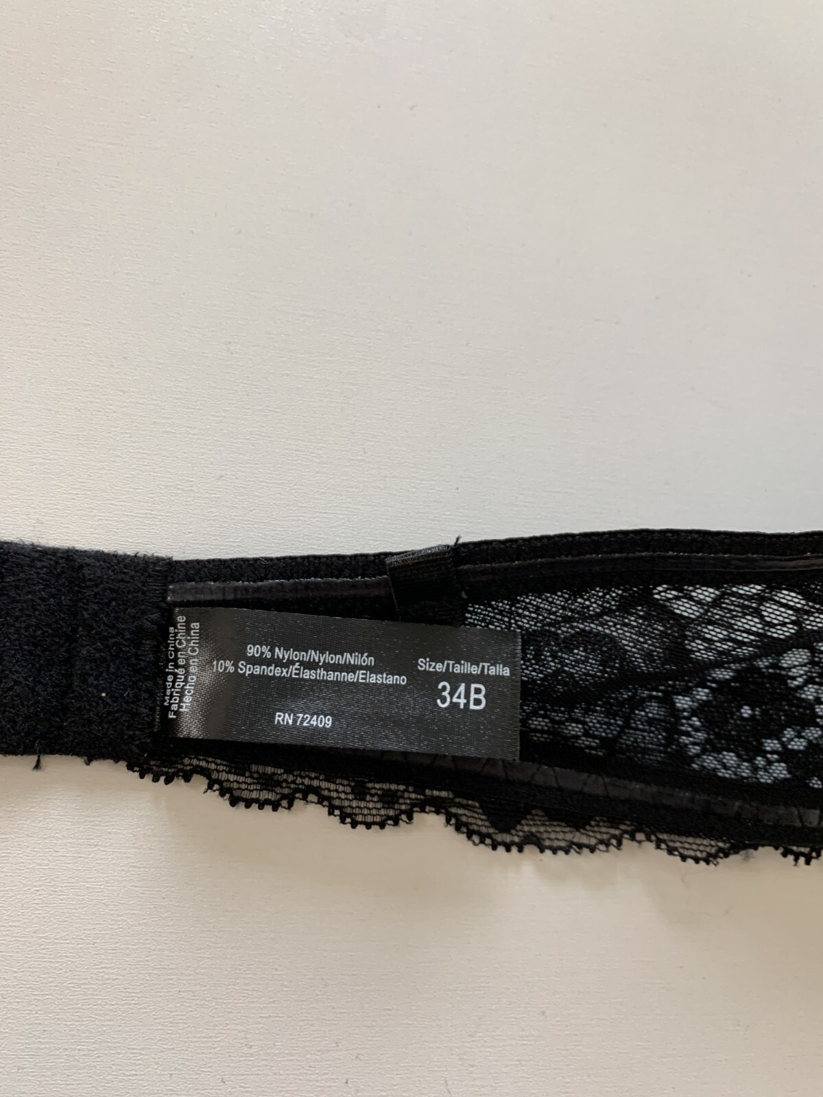 Rene Rofe Women's Sz 34B Lace Details Padded Strapless Underwire Bra NO