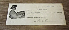 1916 Remington Typewriter Company Advertising Receipt Woman Using Standard Model thumbnail