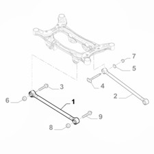Asta sospensione posteriore originale - Alfa Romeo Tonale / Jeep Compass | 51945317