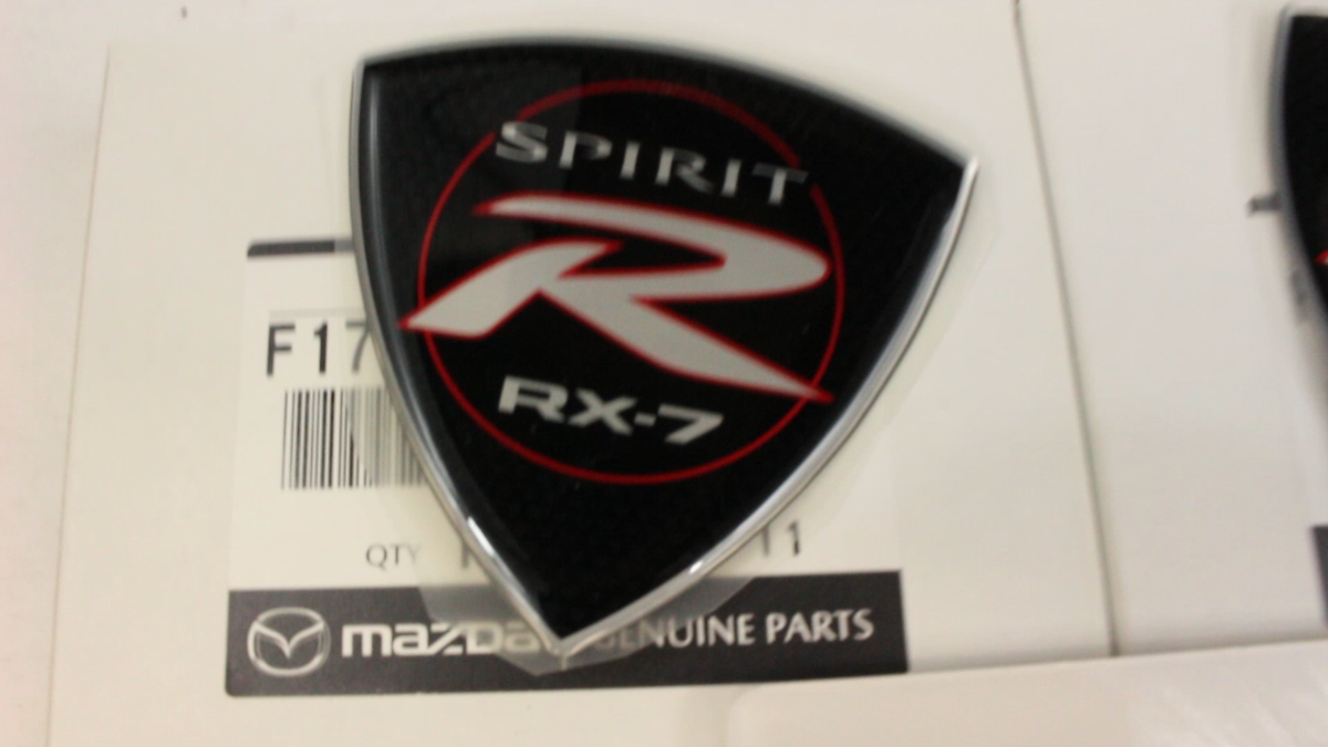 Mazda Genuine RX-7 FD3S SPIRIT-R Emblem Front Side Fender 2-Set