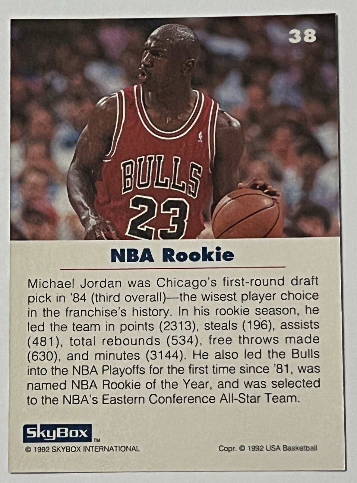 Michael Jordan 1992 Skybox USA Basketball Card #38 NBA Rookie - Dream ...