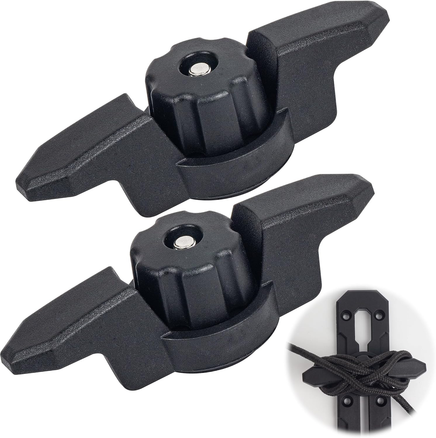 Kayak Track Mount Anchor Cleat, Rope Cleat for Kayak Rail Mount Accessories, 2 P