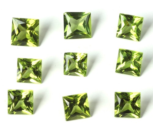 Piedras preciosas sueltas AAA peridoto natural corte cuadrado facetado para hacer todas las joyas - Imagen 14 de 24
