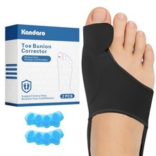 Bunion Corrector 2-Pack for Women  Men   Big Toe Straightener Sleeve with To...