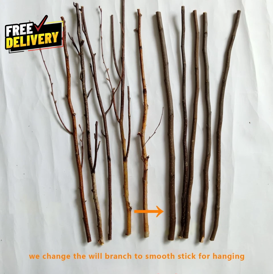 Estante para flores secas flores secas colgante en la pared granja decoración de pared estante para hierbas secas Foto 3 de 4