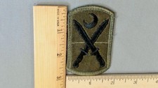 US Army 2nd Infantry Division Patch Crescent Moon Crossed Bayonets Subdued OD
