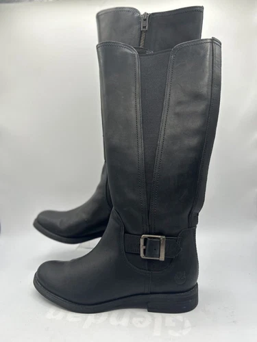 Timberland Savin Hill A124T Tall Riding Boot Women's Sz 7 Black Knee High