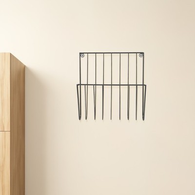 Metal Magazine Holder File Wall Mounted Mail Organizer Newspaper 