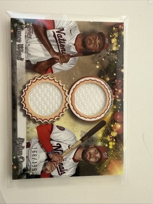 2025 Topps Holiday James Wood Dylan Crews RC Dual Relic /199 Nationals RC DPR-WC