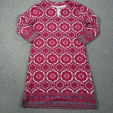 Coolibar Oceanside Tunic Dress Womens Small Pink Tapestry Print UPF 50 Stretch