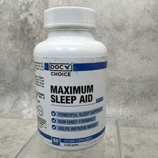 Doc Certfied Maximum Sleep Aid - Non Habit- Melatonin More - Exp 09/2026