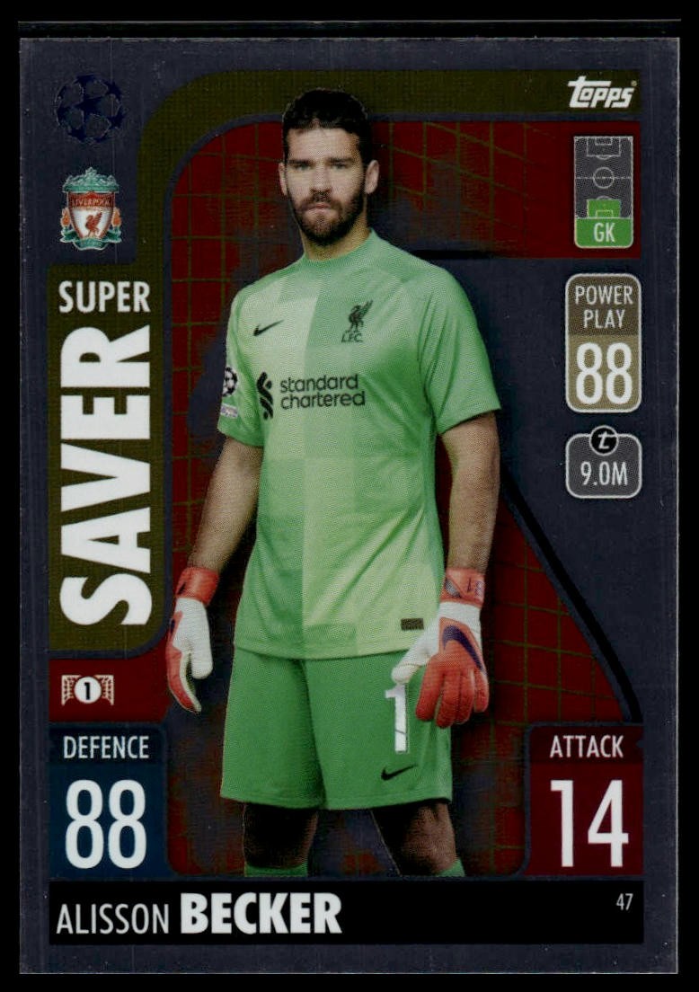 2021-22 Topps Match Attax Champions & Europa League #47 Alisson Becker