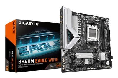 GIGABYTE B840M EAGLE WIFI6 Mainboard - AMD Ryzen 9000 CPUs, 5+2+2 - AM5