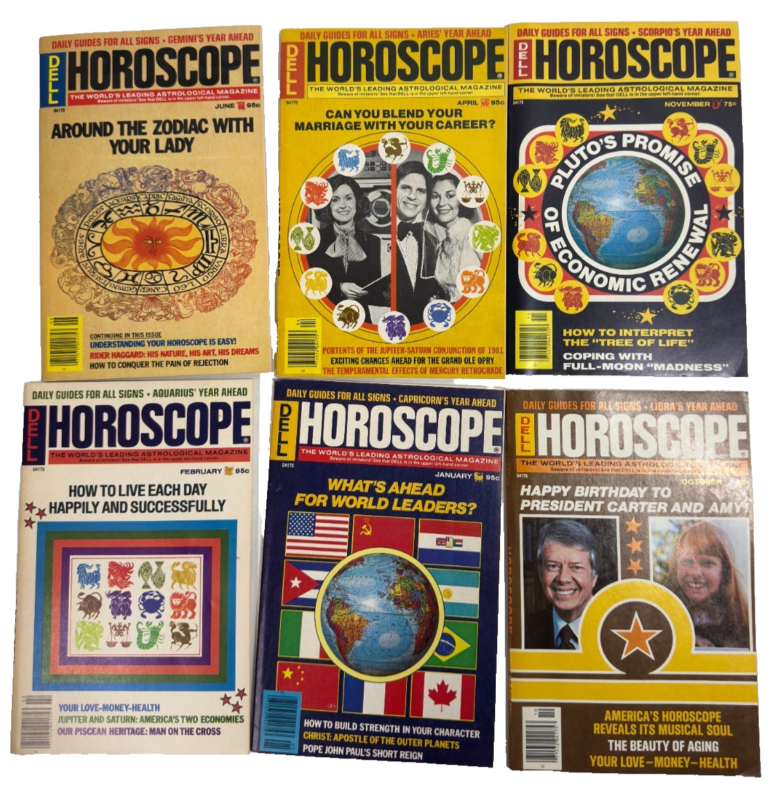 Vintage Astrology Horoscope 1970s   Books Lot of 6