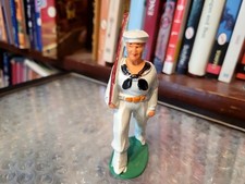 VERY NICE 1930s MANOIL 14 M24 LEAD DIME STORE G.I. SOLDIER MARCHING SAILOR  2