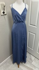Lulus Maxi Dress Size Small Blue Shimmer
