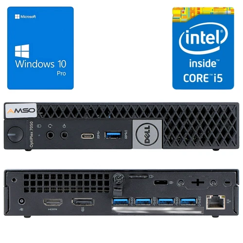 Dell Optiplex 7050 micro i5-7500T (WLAN) 8/16/32GB - 0/256/512/1024GB Win 10 Pro