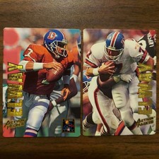 2 John Elway BRONCOS 1993 Action Packed #14 & QUARTERBACK CLUB QB3 NFL Cards