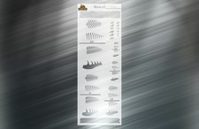 Bones v1 11x4 5 Sizes Fish Skeleton Fishbone Fishing Lure Airbrush Stencil Mylar