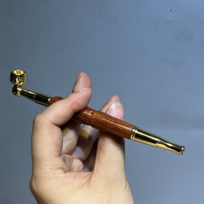 Vintage Smoking Pipe - Brass Build, Elegant Style, Ideal Gift for Men, Women