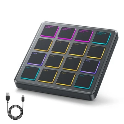Donner STARRYPAD Contrôleur MIDI à pads, beatmaker et boîte à rythmes 16 pads - Photo 1/4