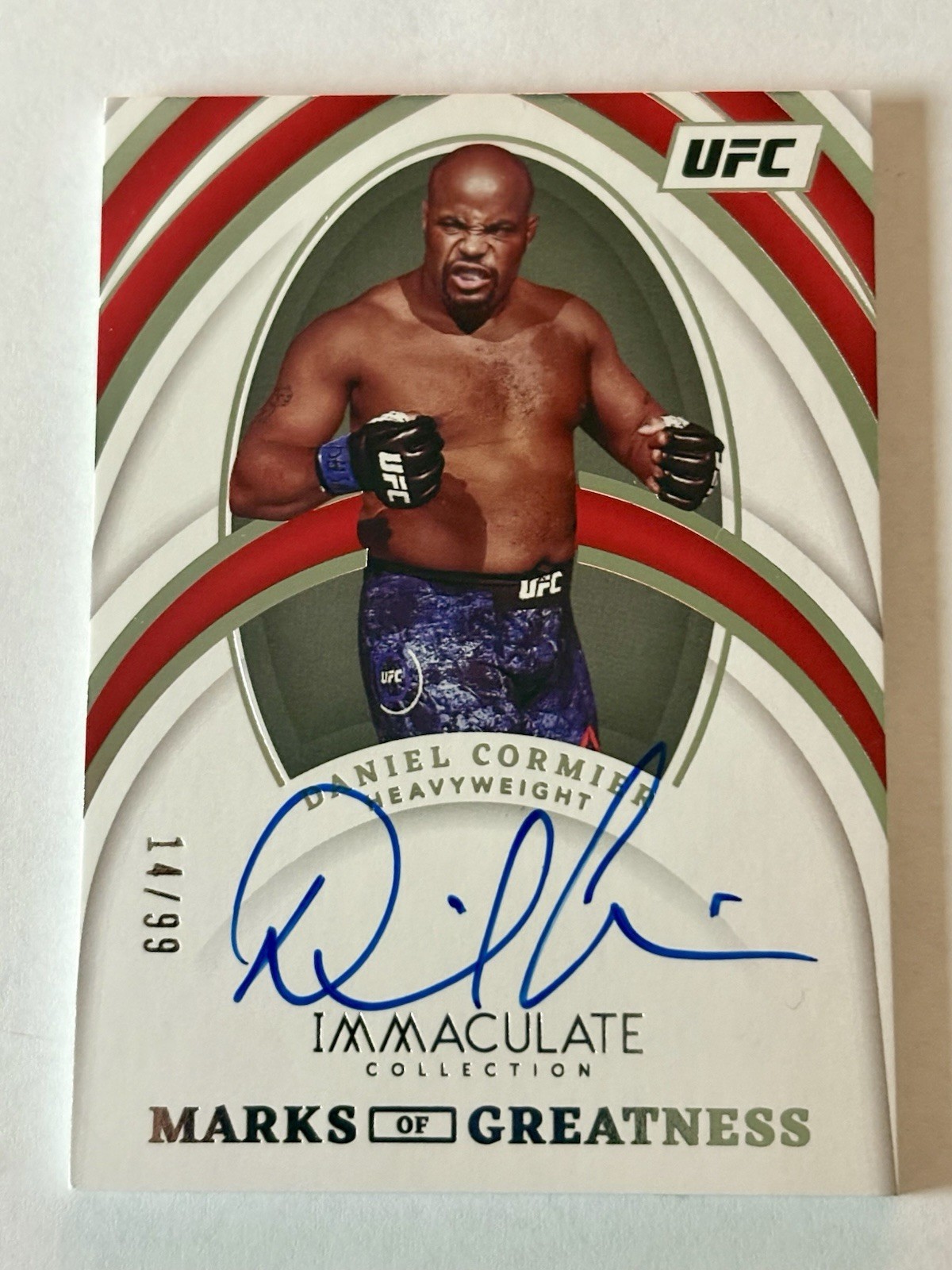 2022 Immaculate UFC Daniel Cormier Marks Of Greatness Auto SP /99