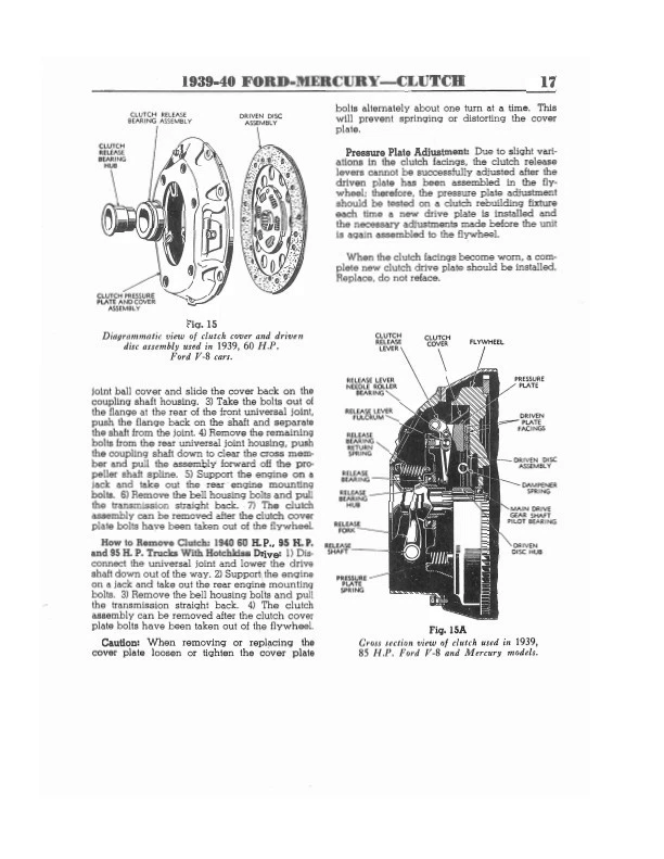 Ford V8 1939 1940 manual de taller de reparación de motores y chasis - Tranny frenos ejes etc. Foto 4 de 4
