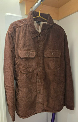 Patagonia Men's Pile Lined Shirt Lined Jacket Size Medium - Dark Brown