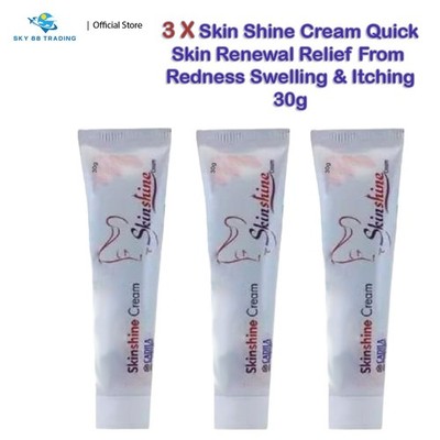 3x Skin Shine Cream Quick Skin Renewal Relief From Redness Swelling &itching 30g
