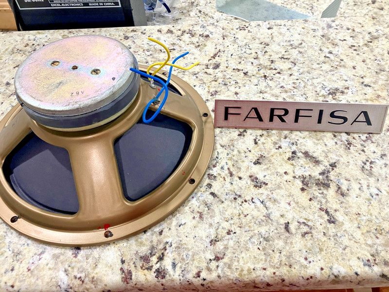 Farfisa Italian 12 Inch Amplifier Speaker TR-70 Organ Amp (Speaker #2) Vintage