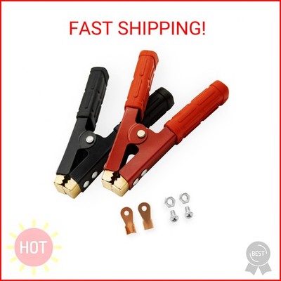 2PCS Battery Jumper Cable Clamps, Govel Heavy Duty Pure Copper Alligator Clips J