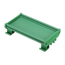 DIN Rail Mount Carrier for 80mm x 72mm PCB, Housing, Bracket, Green