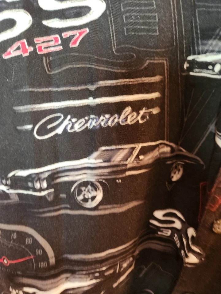 Рубашка с коротким рукавом Newport синяя мужская Chevrolet Corvette хлопок вискоза размер M - Изображение 4 из 4