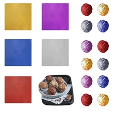 PABCK 500 Pcs 5 Colors Chocolate Candy Wrappers Aluminium Foil Wrapping Paper...