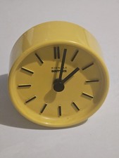 SVEGLIA OROLOGIO da TAVOLO  - KIENZLE - VINTAGE POP ART GIALLA ANNI 70 NEW