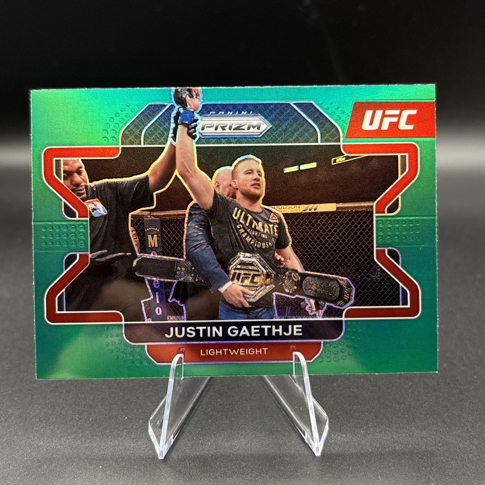 2022 Panini Prizm UFC - Justin Gaethje - GREEN Prizm - # 44
