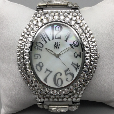 Jimmy Crystal Women Watch 45mm Silver Tone Swarovski Crystal  display picture 3