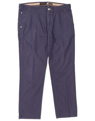 Massimo Dutti Mens Chino Trousers EU 42 Large W32 L28 Navy Blue Spotted BJ19