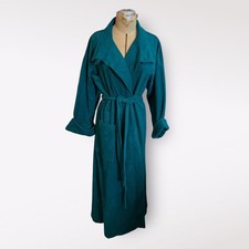 Vintage Vanity Fair Teal Long Robe with Belt