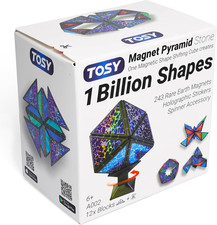 Magnet Pyramid Cube - 12 Pcs Transforming Shapes STEM Puzzle Toy