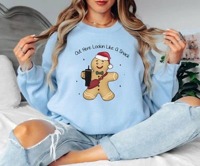 Out Here Lookin Like A Snack Gingerbread Damen Weihnachtssweatshirt