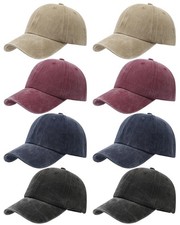 8 Pack Vintage Washed Baseball Cap Golf Dad Hat Distressed Cotton Plain Truck...