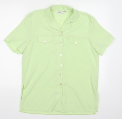 Design Essentials Damen grün Basic Knopfleiste Größe 14