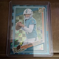 2025 Panini Donruss Quinn Ewers #6 Miami Dolphins Rookie Card Checkerboard NFL🔥