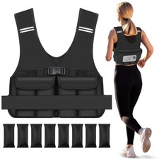 Adjustable Weighted Vest for Woman Men With Shoulder Pads 2-10 lbs/2-18 lbs, ...
