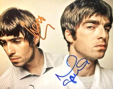 Noel & Liam Gallagher (OASIS) Signed 8x10" Authentic Original Autographs w/COA